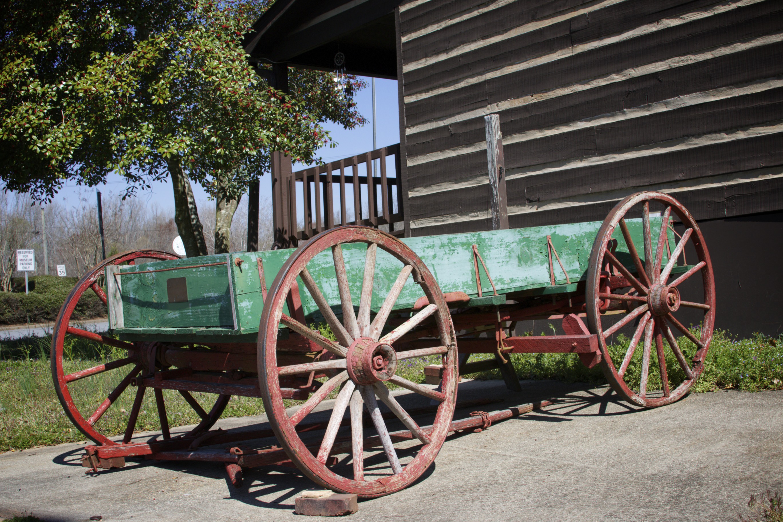 Old green wagon