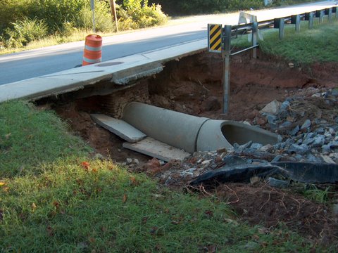 Cement storm drain on Ship Road
