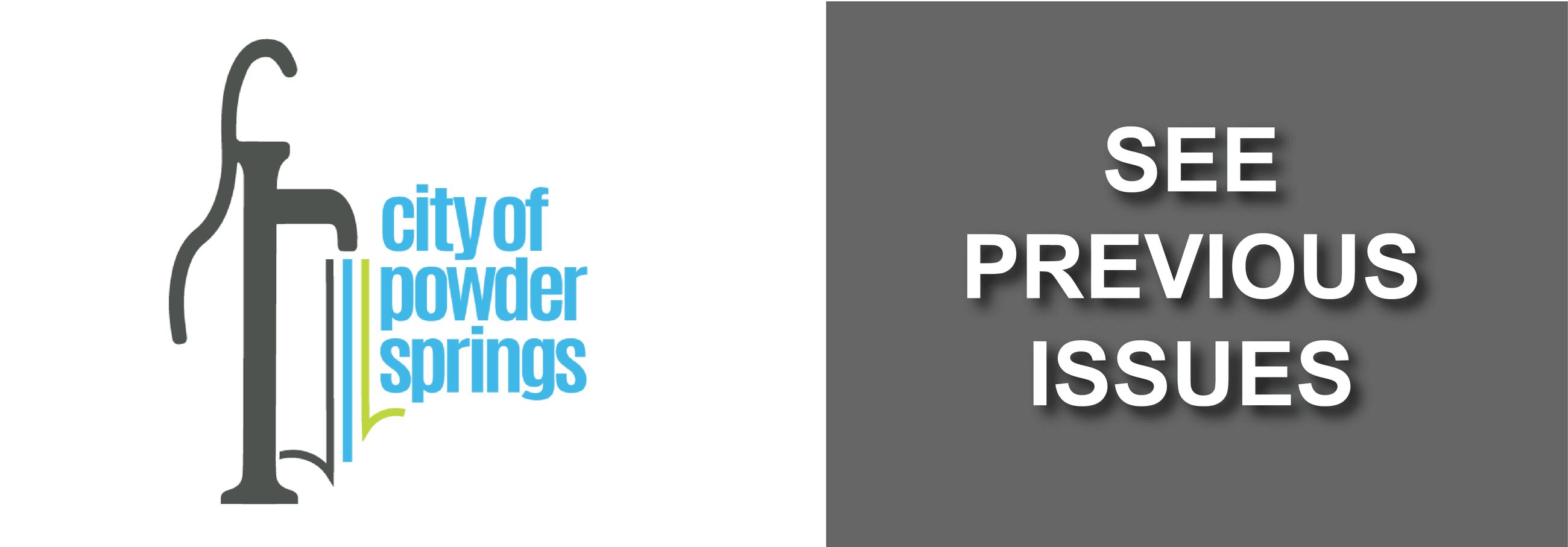 See Previous Issues text with City of Powder Springs logo