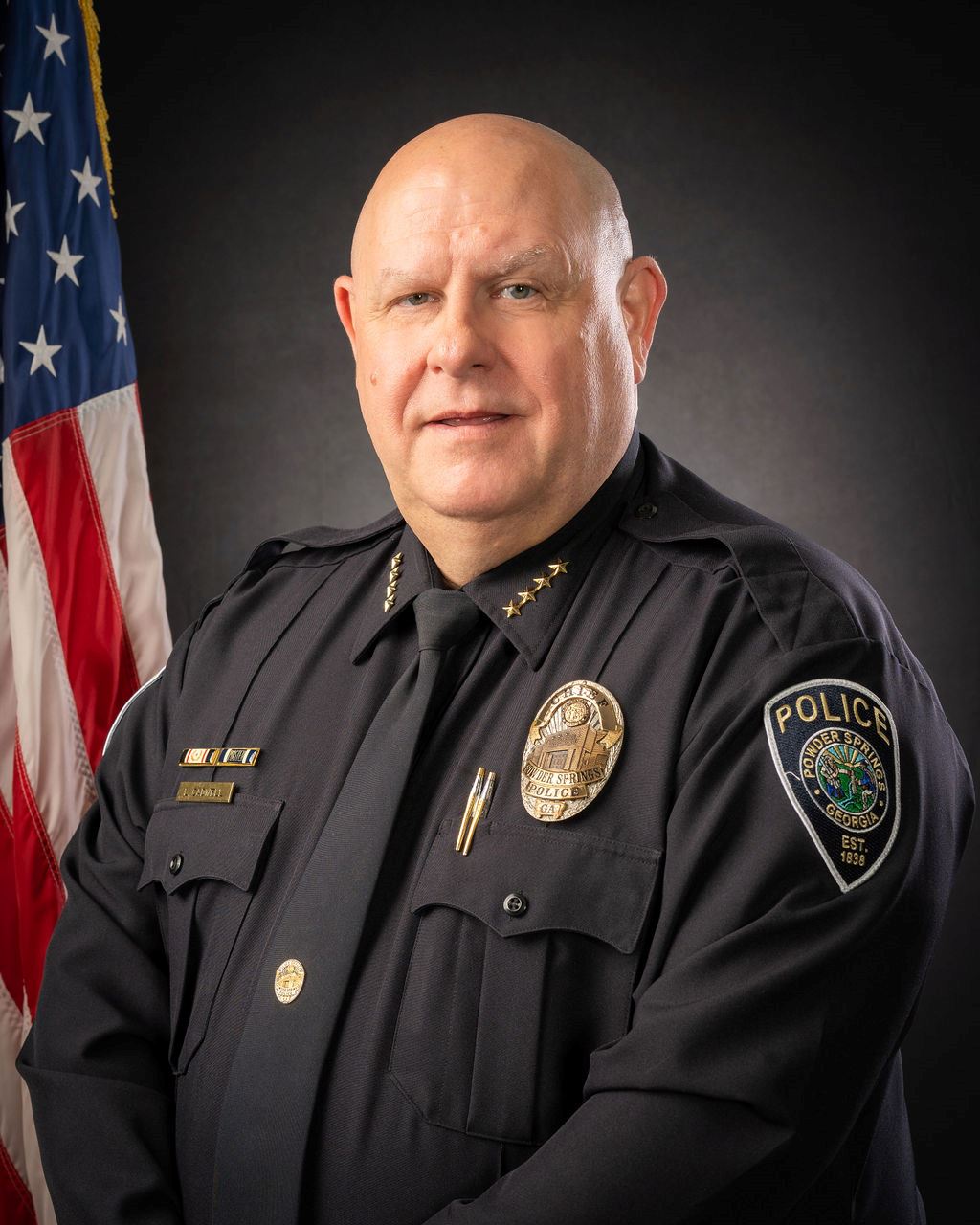 Police Chief Lane Cadwell in uniform