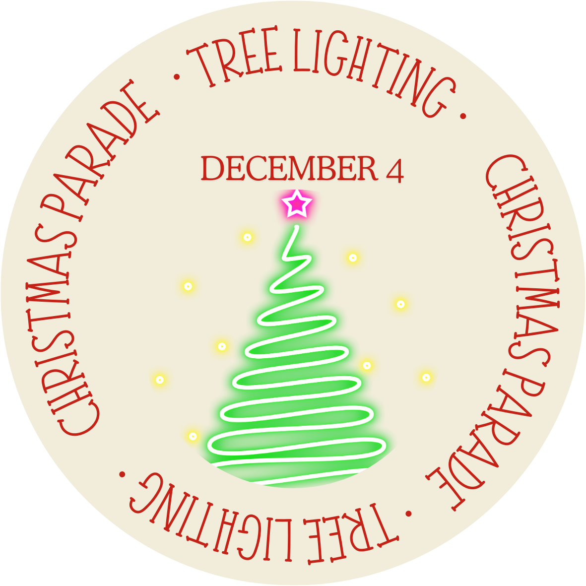 Christmas Circle Sticker