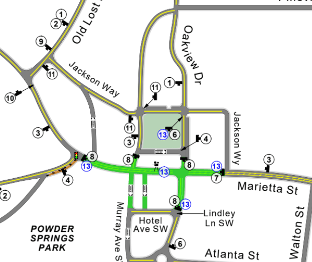 Marietta Street Road Closure Map for September 2020